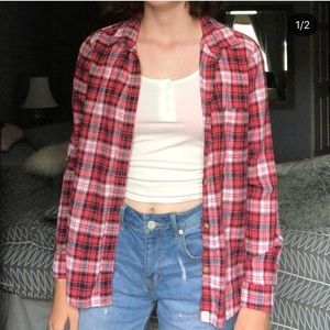 Red and white Flannel
